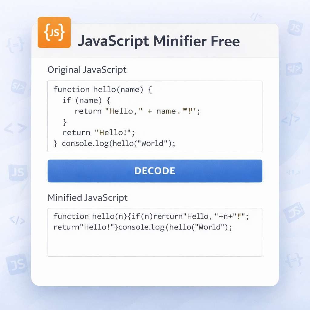 JavaScript Minifier: How to Make Your Code Faster and Smaller Free
