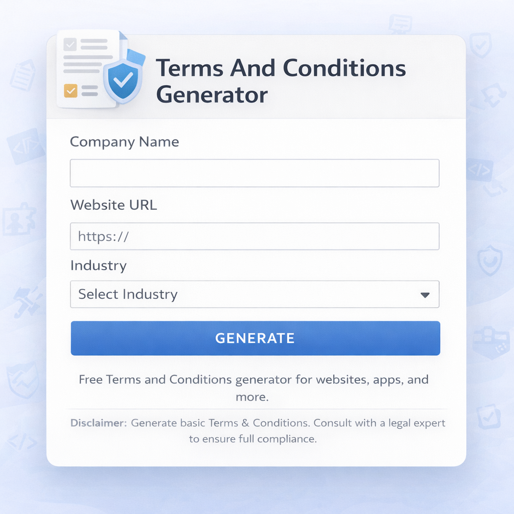 Terms and Conditions Generator